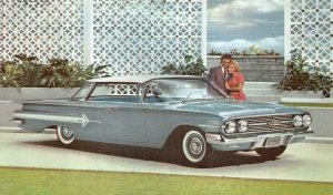 1960 IMPALA CAR BY CHEVROLET ADVERTISING POSTCARD