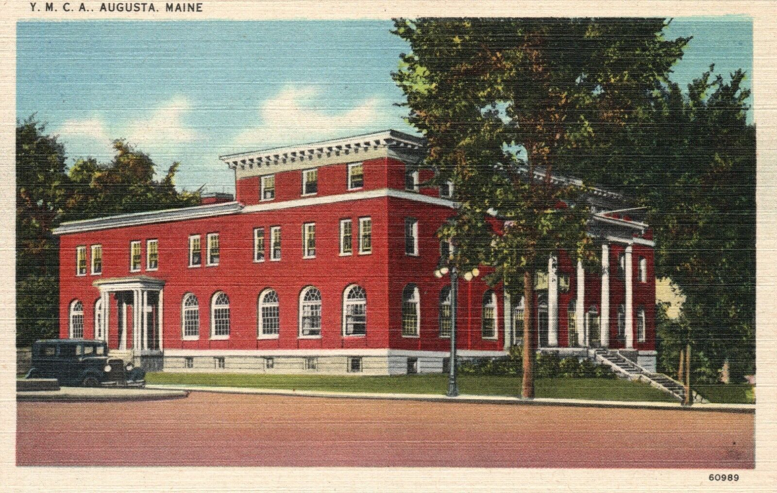 Vintage Postcard 1930's Y.M.C.A. Building Augusta Maine ME Pub. Augusta