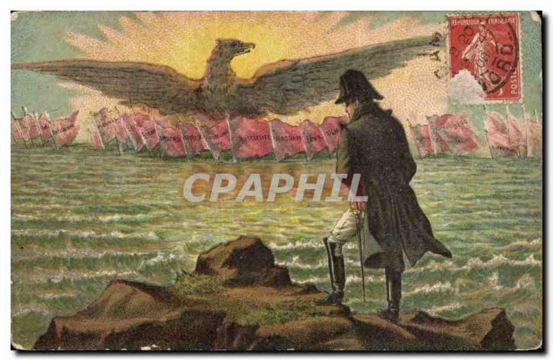 Old Postcard Fancy Napoleon imperial eagle