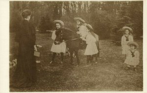 russia, Empress Alexandra Feodorovna with Children (1920s) RPPC Postcard