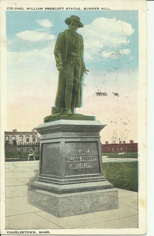 Charlestown, Mass., Colonel William Prescott Statue, Bunker Hill