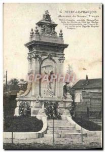 Old Postcard Vitry le Francois Monument of Remembrance French