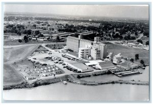 Aerial View Alabama Flour Mills Decatur Alabama AL RPPC Photo Vintage Postcard