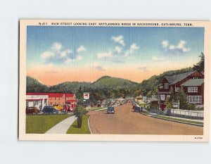 Postcard Main Street Looking East, Gatlinburg, Tennessee