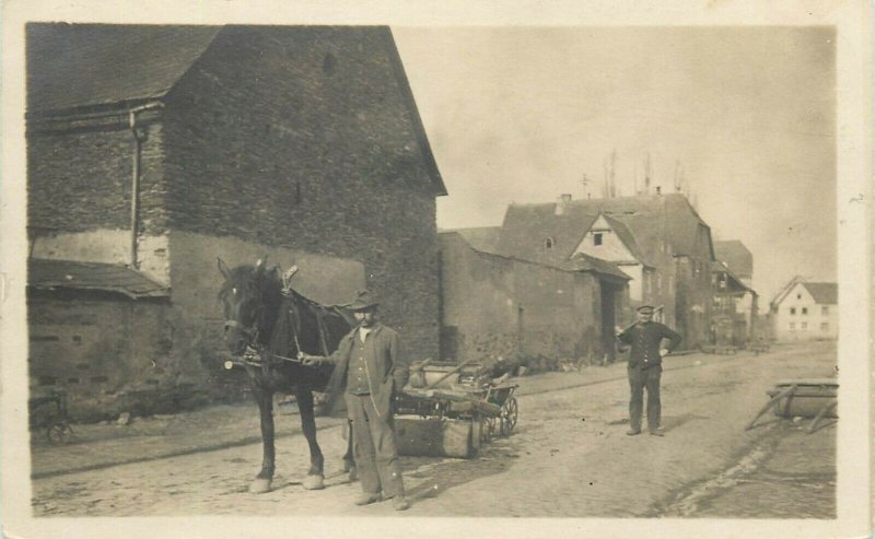 Early real photo postcard to identify social history horse