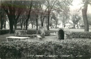 City Park, Sibley Iowa Vintage RPPC Postcard