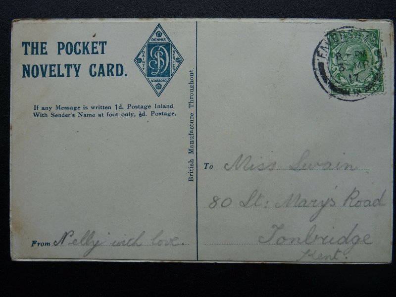 Kent FAVERSHAM Good Luck Multiview c1917 Postcard by The Pocket Novelty Card