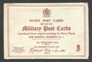 Ca 1922 PPC* TUCK SET OF 6 MILITARY POST CARDS OF KINGS DRAGOON SEE INFO