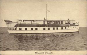 Boat House Boat Nepenthe c1915 Postcard