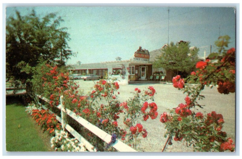 c1960's Coach and Four Motel Plains Road West Hamilton Ontario Canada Postcard