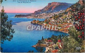 Old Postcard The Principality to Roquebrune do MONACO