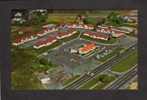 DE Aerial View Dutch Village Motel New Castle Delaware Postcard Howard Johnson