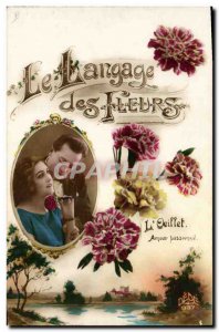 Old Postcard Fantasy Flowers of Language