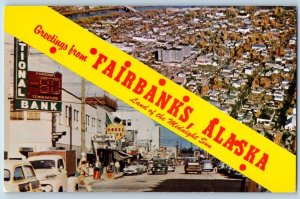 Fairbanks Alaska AK Postcard Greetings From Land Of Midnight Sun c1960's Vintage