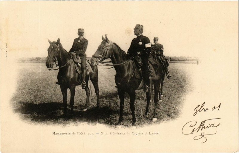 CPA Manoeuvres de l'Est Generaux de Negrier et Lanes (346793)