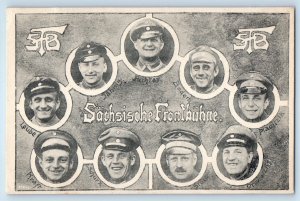 Germany Postcard Saxon Front Stage Army Soldier Officer 1899 Unposted