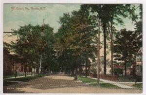 West Court Street Scene Rome New York 1910c postcard