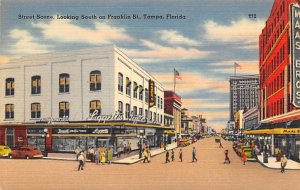 Street scene, looking south on Franklin Street Tampa, Florida, USA Drug Store...