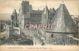 'Old Postcard Carcassonne quote View from the Tour en l''Eveque LL'