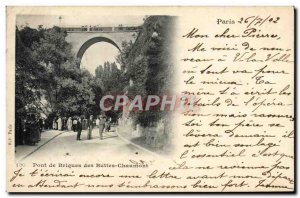 Old Postcard bricks Paris Buttes Chaumont