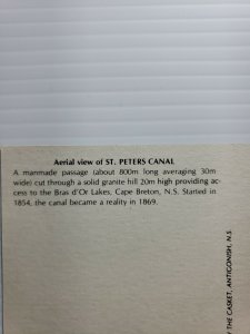 Vintage Postcard St Peters Canal Bras d'Or Lakes Cape Breton Nova Scotia Canada