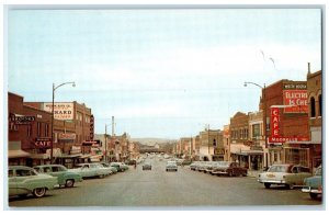 1960 Busy Day McCook Main Street Classic Cars Building Nebraska Vintage Postcard