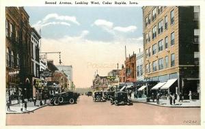 IA, Cedar Rapids, Iowa, Second Avenue, Looking West, Baylis No. 10261