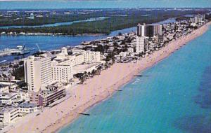 Florida Hollywood Beach From The Air A View Of The Broad Sandy Beach That Str...