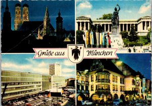 Germany Muenchen Greetings Multi View 1968