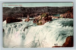 Twin Falls ID, Scenic Shoshone Falls Snake River Lookout, Vintage Idaho Postcard