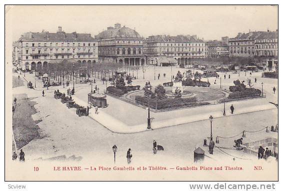 Le Havre ,Seine-Maritime, France. 00-10s ; La Place Gambetta et le Theatre