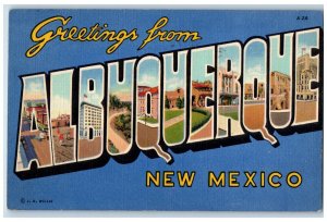 c1950's The Duke City, Greetings from Albuquerque New Mexico NM Postcard