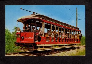 CT Former New Haven Connecticut Trolley Car Streetcar Biddeford Maine Postcard