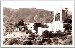 Zane Grey Home Chimes Santa Catalina Island California Real Photo RPPC Postcard