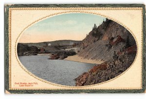 Jack Fish Ontario Canada Embossed Postcard 1907-1915 Lake Superior Coal Chutes