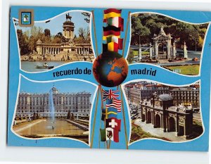 Postcard Recuerdo de Madrid, Spain