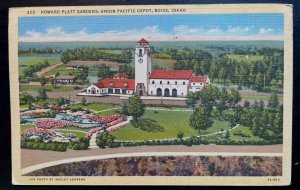 Vintage Postcard 1950 Howard Platt Gardens & Union Pacific, Boise, Idaho (ID)