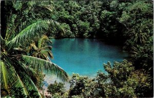 VINTAGE POSTCARD BLUE HOLE PORT ANTONIO JAMAICA POSTED 1966