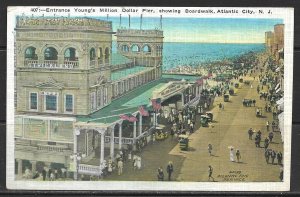 New Jersey, Atlantic City - Entrance Young's Million Dollar Pier - [NJ-124]