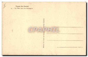 Old Postcard Folklore Cantal Types A patre in the mountains