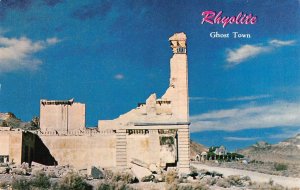 RHYOLITE, NEVADA Ghost Town John S. Cook Bank Ruins 1959 Vintage Postcard