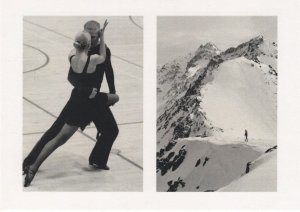 Laurence Aegerter Ice Skating Ballroom Dancers In Mountain Postcard