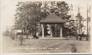 Victoria BC Chinese Bell & Guns Beacon Hill Park Shaw Bros RPPC Postcard E99