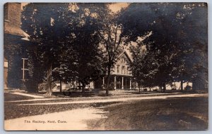 K44/ Kent Connecticut RPPC Postcard c1910 The Rectory Building Church 134