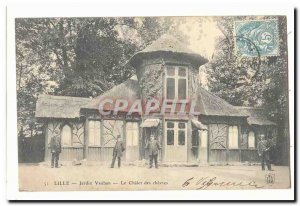 Old Postcard Lille Vauban The cottage garden goats