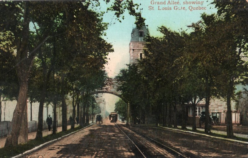 17087 Trolley on Grand Ailee, Showing St. Louis Gate, Quebec