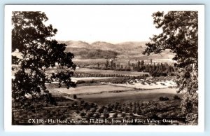 RPPC MT. HOOD, Oregon OR ~ Orchards HOOD RIVER VALLEY ca 1930s Sawyers Postcard