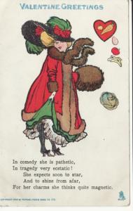VINEGAR VALENTINE  LADY / ACTRESS ? '06 Tuck postcard A