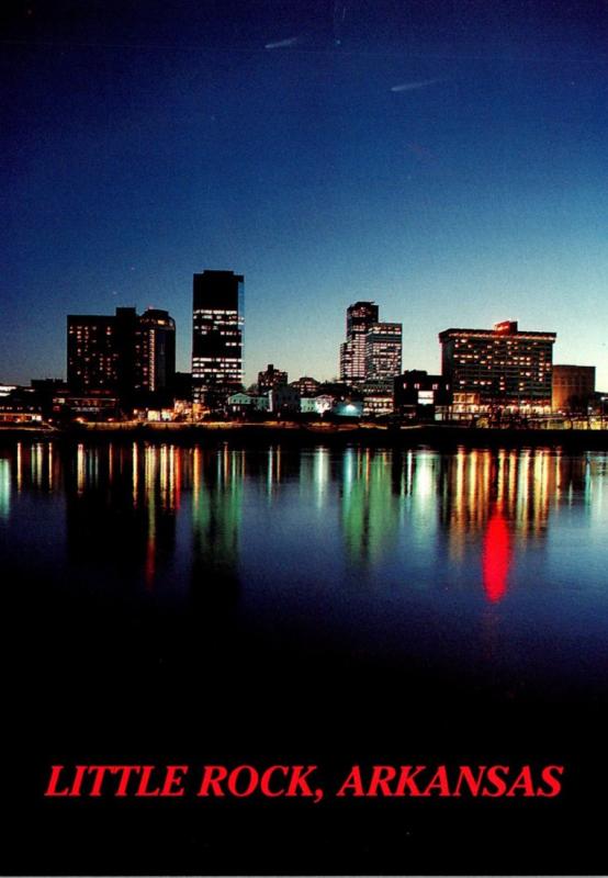 Arkansas Little Rock Skyline At Night