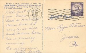 St Augustine Florida FL  Trinity Episcopal Church 1958 Linen  Postcard Used